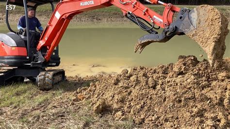 how to dig a pond with excavator